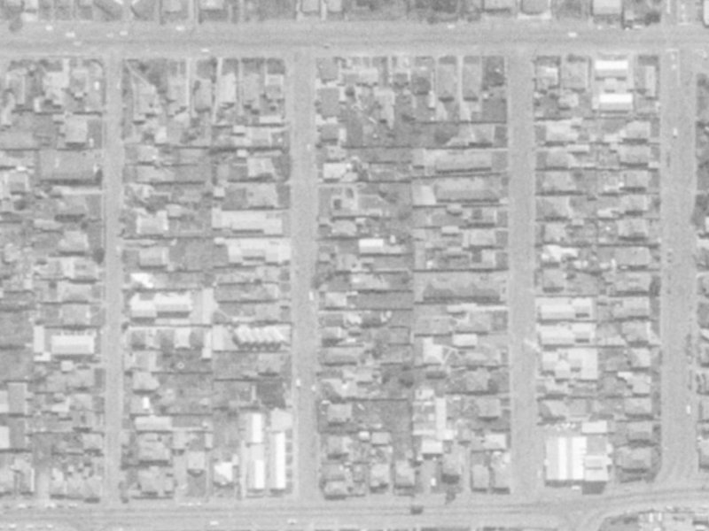 24 Percy Street from the air, 1975-1979