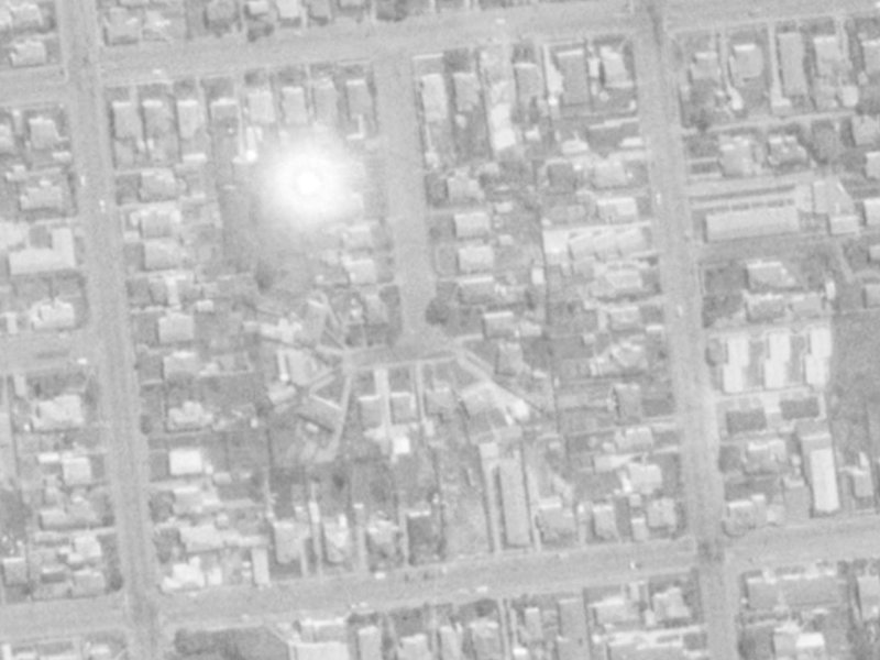 13 Broadbent Street from the air, 1975-1979