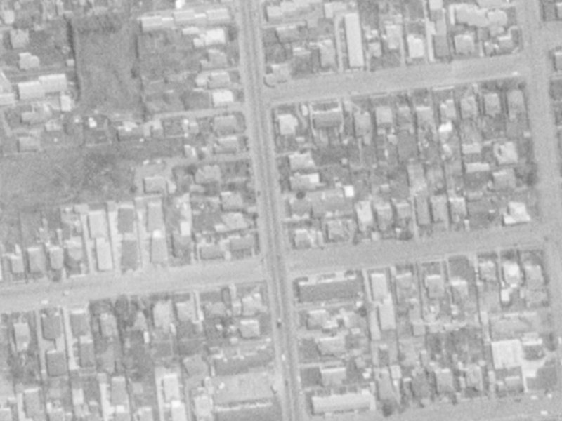 136 Clarence Street from the air, 1975-1979