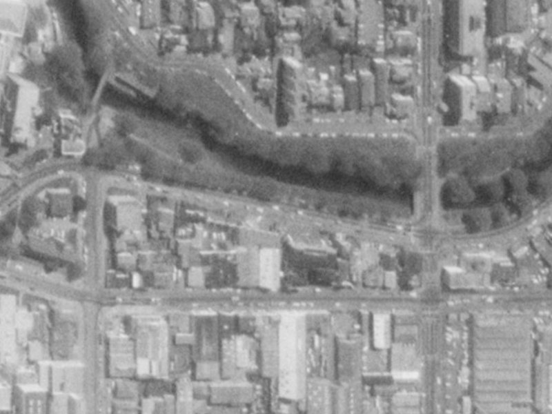 24 Oxford Terrace from the air, 1975-1979