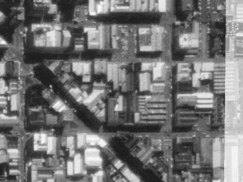 7 Ash Street from the air, 1975-1979