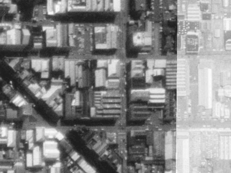 205 Madras Street from the air, 1975-1979