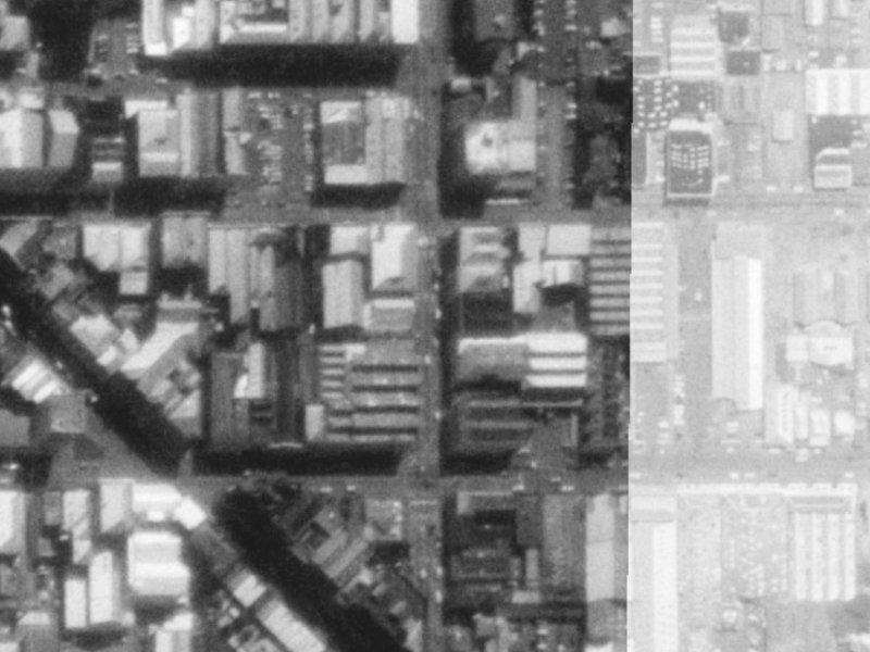 214 Madras Street from the air, 1975-1979