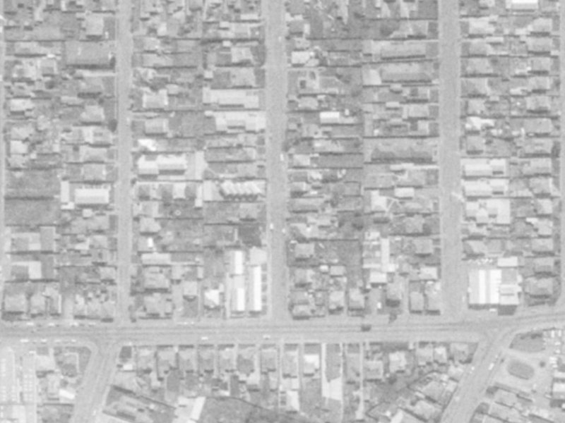 14 Percy Street from the air, 1975-1979