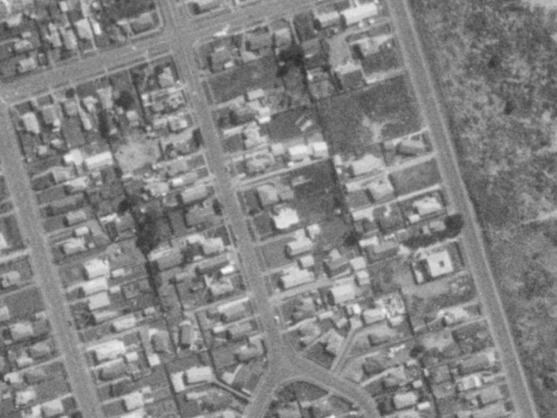 377 Pine Avenue from the air, 1975-1979
