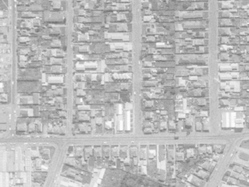 11 Percy Street from the air, 1975-1979