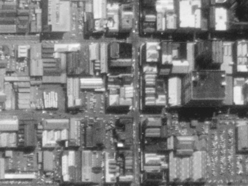 631 Colombo Street from the air, 1975-1979