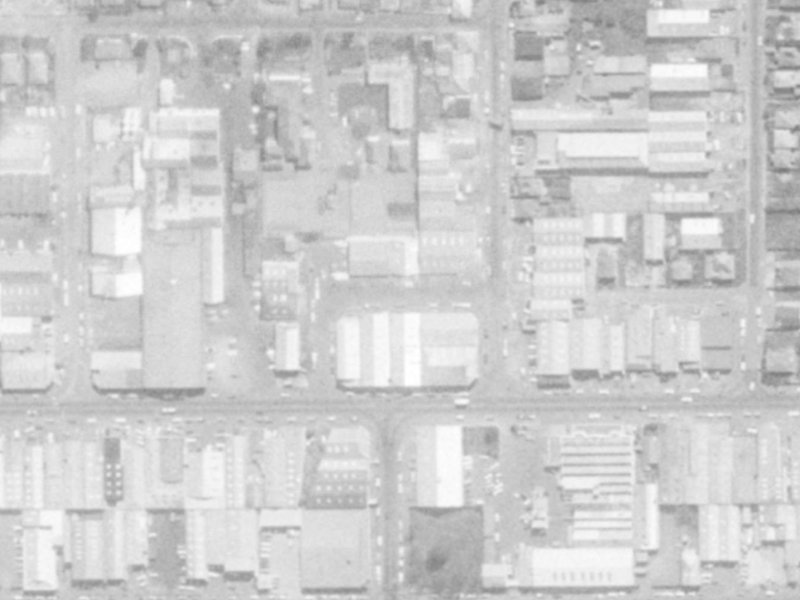 Gatherer Street from the air, 1975-1979