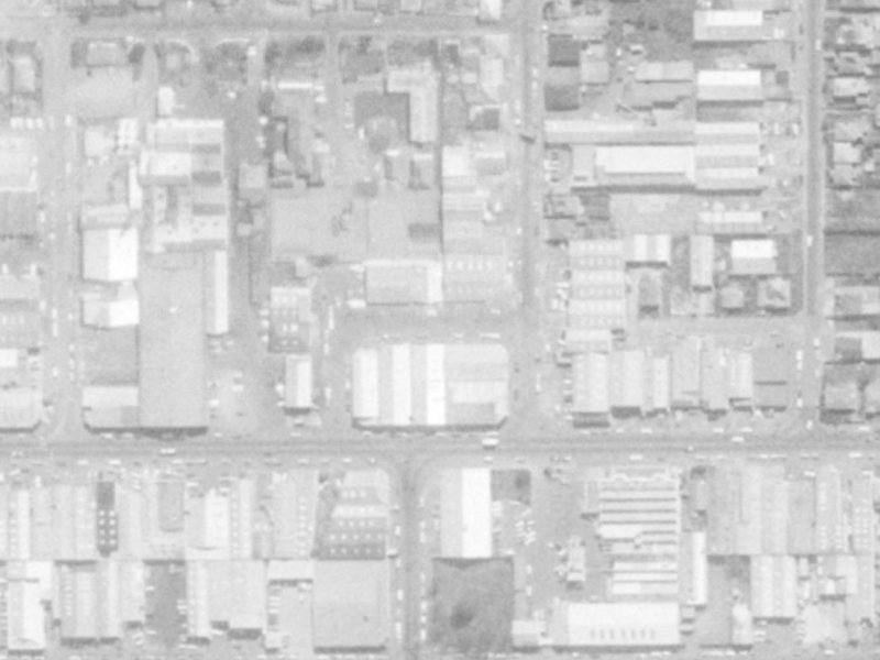 16 Gatherer Street from the air, 1975-1979