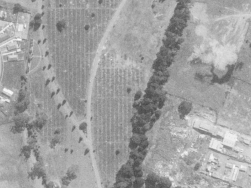 159 Maces Road from the air, 1975-1979
