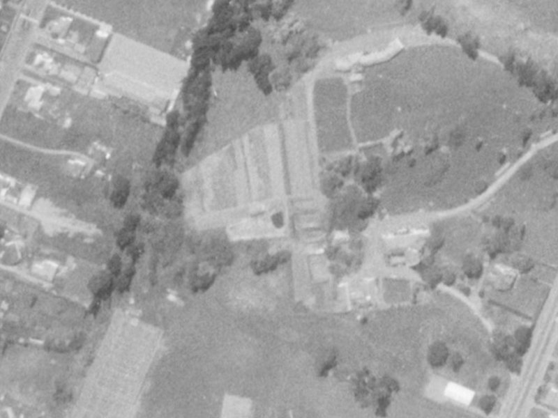 74 Bella Rosa Drive from the air, 1975-1979
