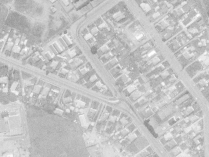 88 Racecourse Road from the air, 1975-1979