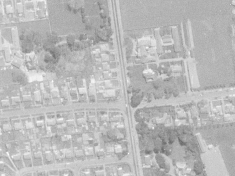 44A Hansons Lane from the air, 1975-1979