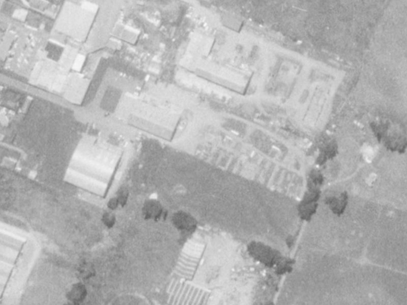 106 Carmen Road from the air, 1975-1979