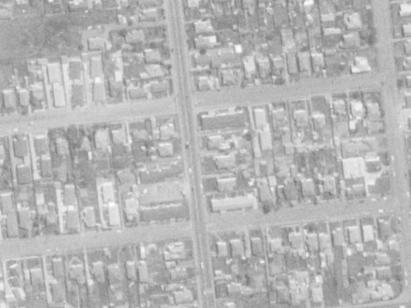 126 Clarence Street from the air, 1975-1979