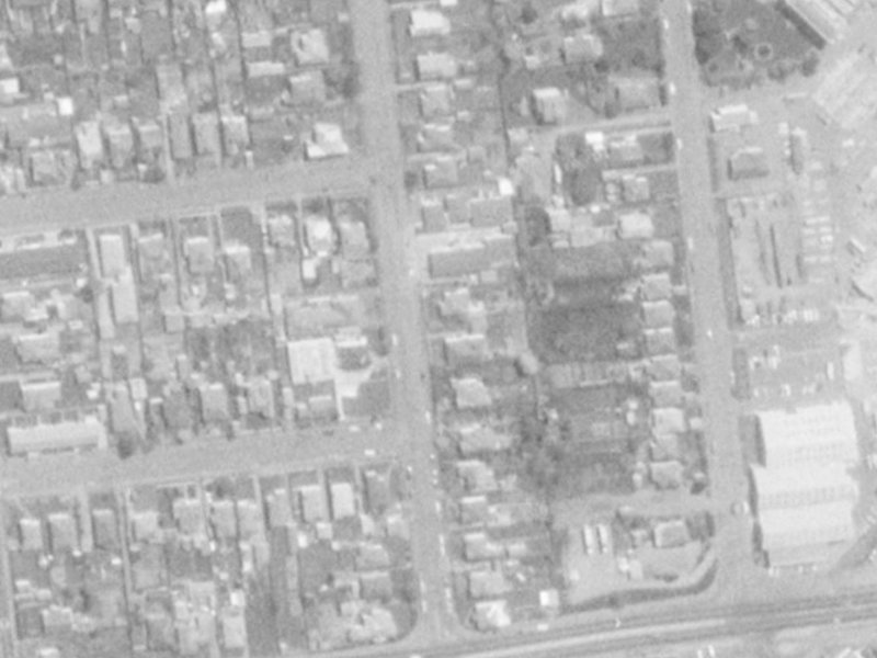 28 Picton Avenue from the air, 1975-1979