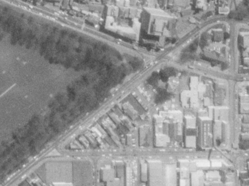 534–544 Hagley Avenue from the air, 1975-1979