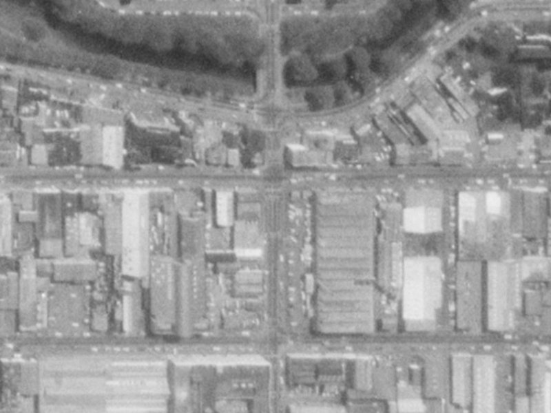 54 Tuam Street from the air, 1975-1979