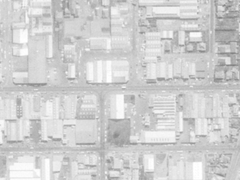 444 Tuam Street from the air, 1975-1979
