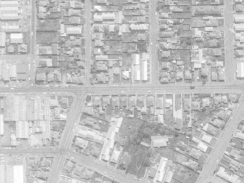 455-471 Tuam Street from the air, 1975-1979