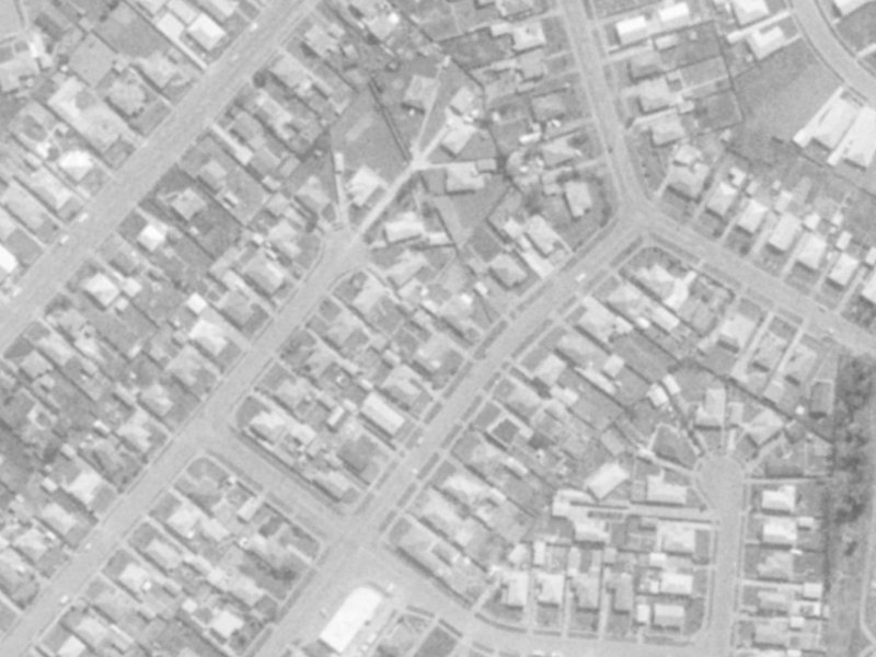 McGregors Road from the air, 1975-1979