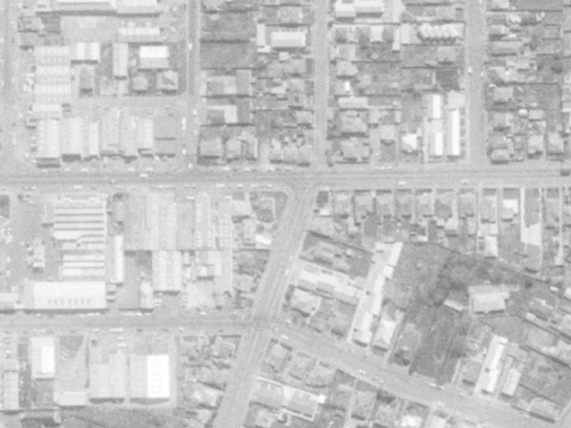 67–73 Nursery Road from the air, 1975-1979