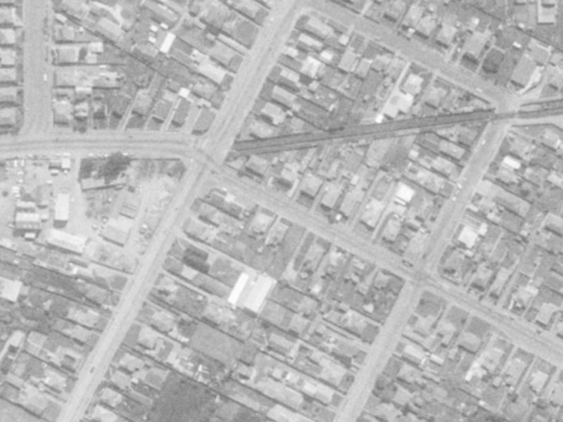 12 Harrow Street from the air, 1975-1979