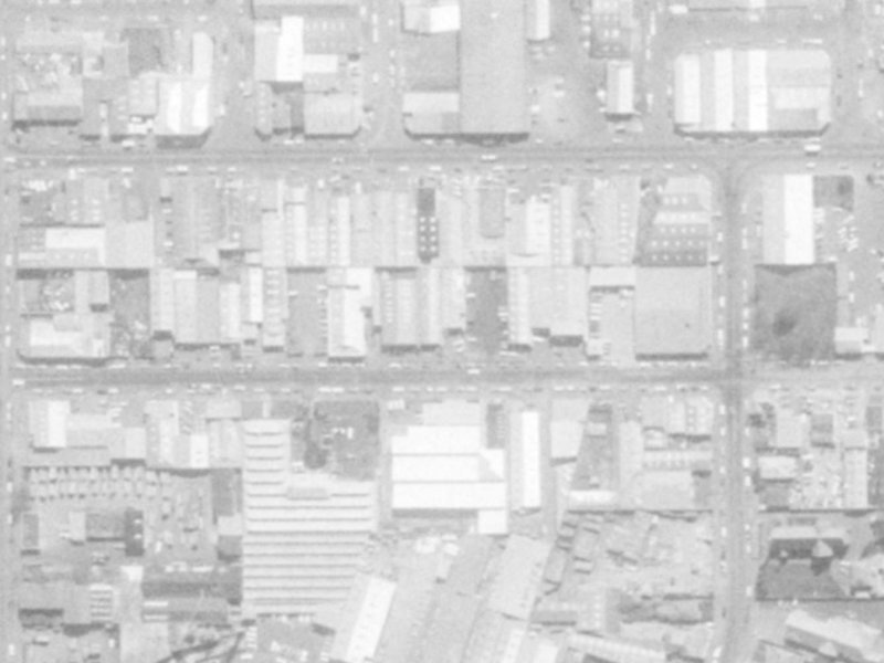 439 Saint Asaph Street from the air, 1975-1979