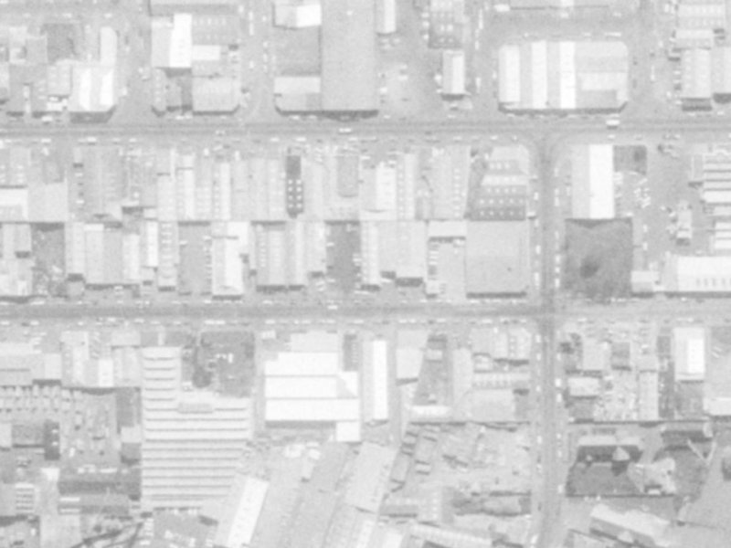 443 St Asaph Street from the air, 1975-1979