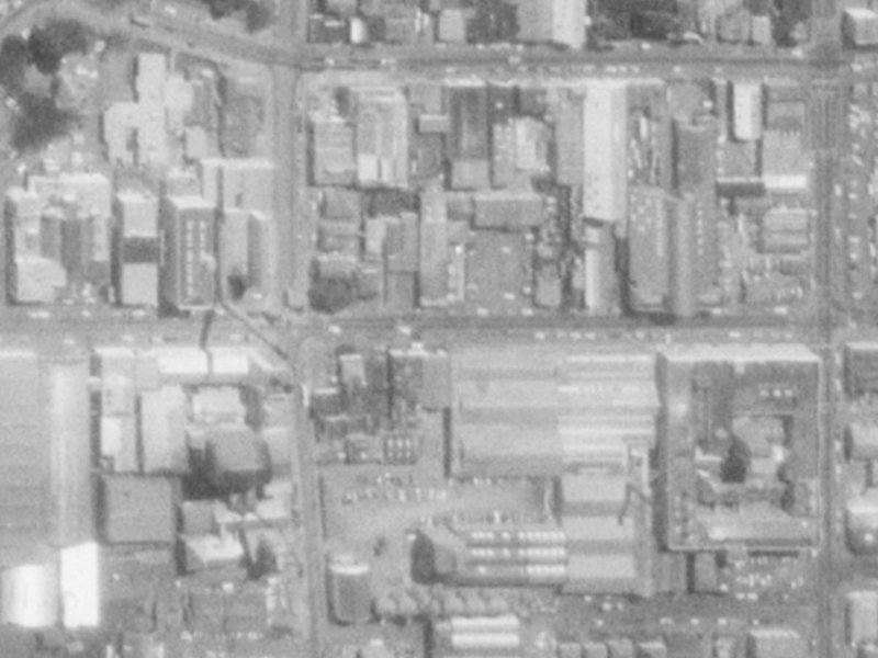 63 Saint Asaph Street from the air, 1975-1979