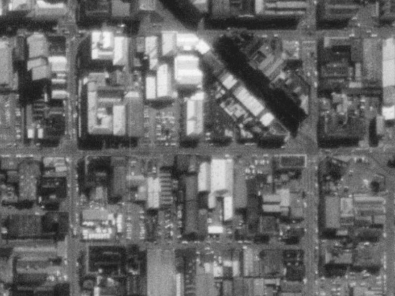 283 St Asaph Street from the air, 1975-1979