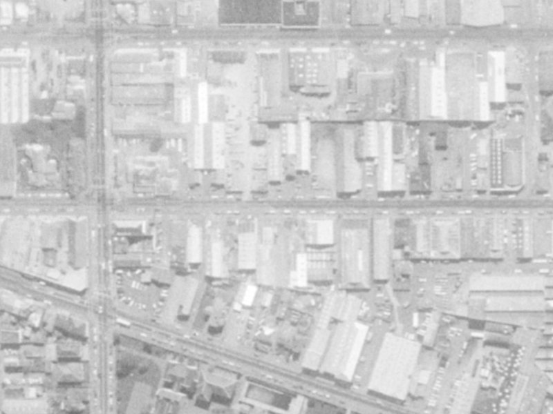 324-328 St Asaph Street from the air, 1975-1979