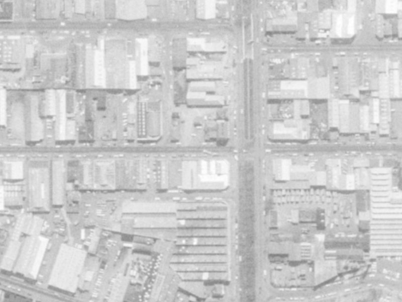 399 Saint Asaph Street from the air, 1975-1979