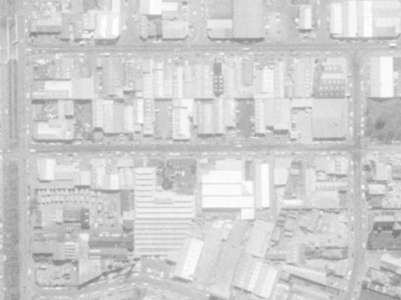 420 Saint Asaph Street from the air, 1975-1979