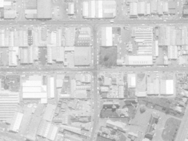442 Saint Asaph Street from the air, 1975-1979