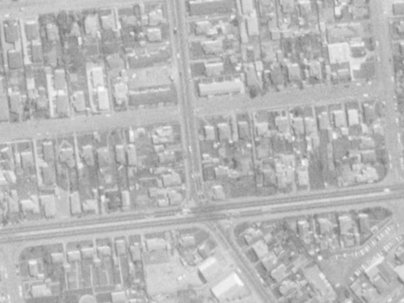 107–109 Clarence Street from the air, 1975-1979