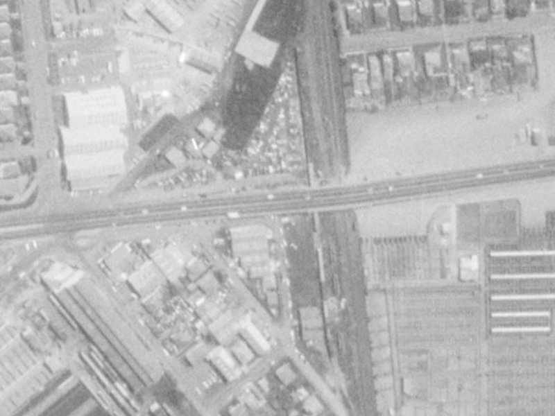 7B Pope Street from the air, 1975-1979