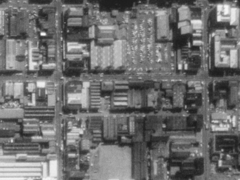 202 St Asaph Street from the air, 1975-1979