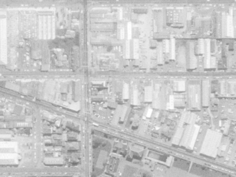 318 Saint Asaph Street from the air, 1975-1979