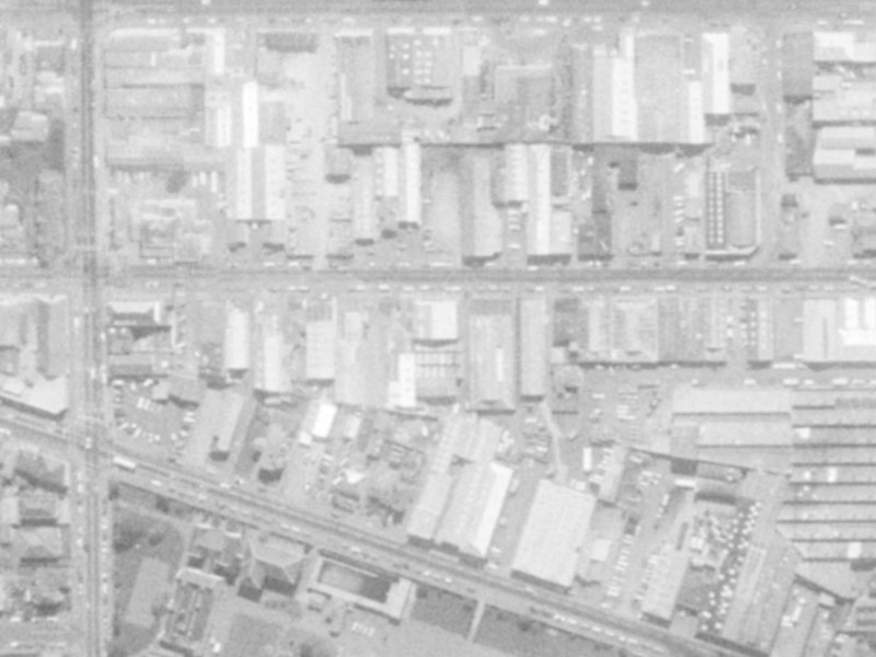330 Saint Asaph Street from the air, 1975-1979