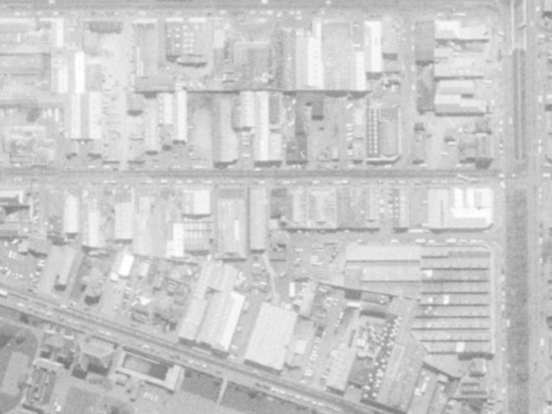 344 Saint Asaph Street from the air, 1975-1979