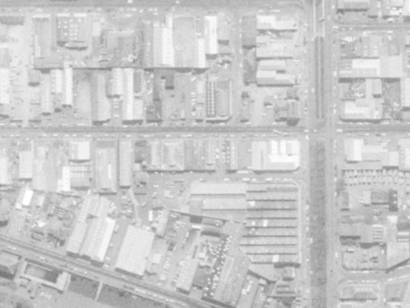 358 St Asaph Street from the air, 1975-1979