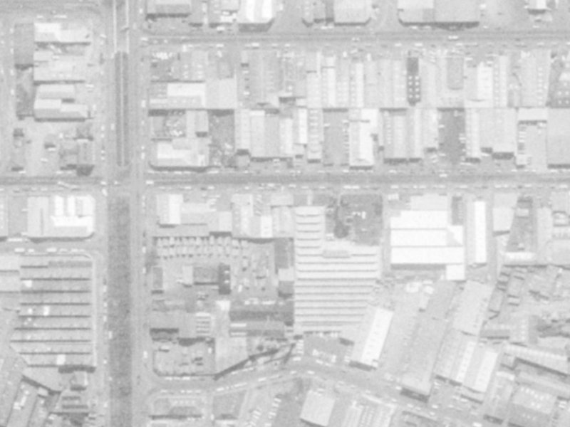392 St Asaph Street from the air, 1975-1979