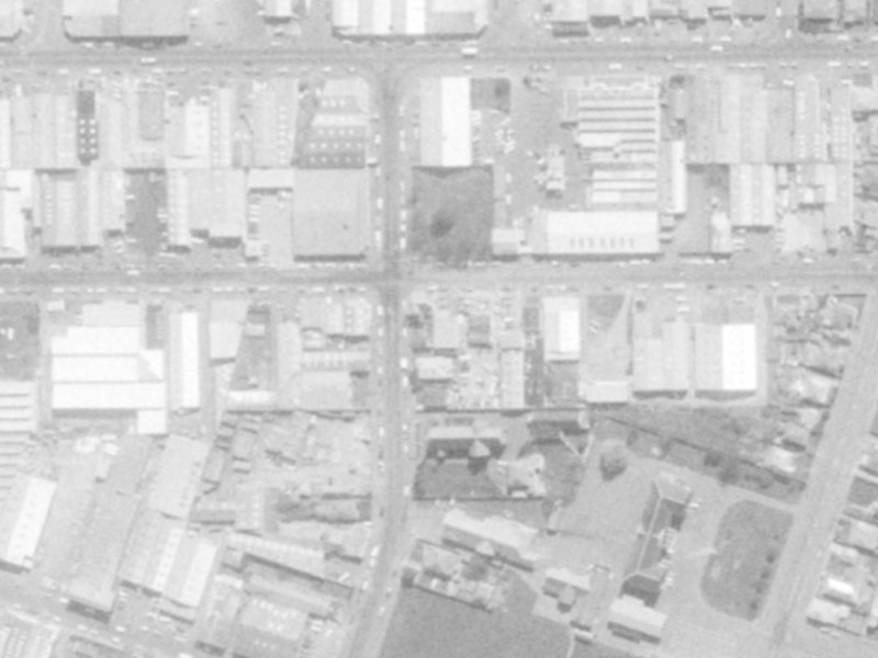 444 Saint Asaph Street from the air, 1975-1979