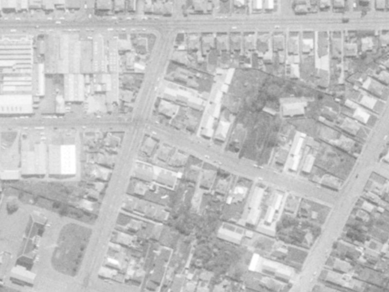 496 Saint Asaph Street from the air, 1975-1979