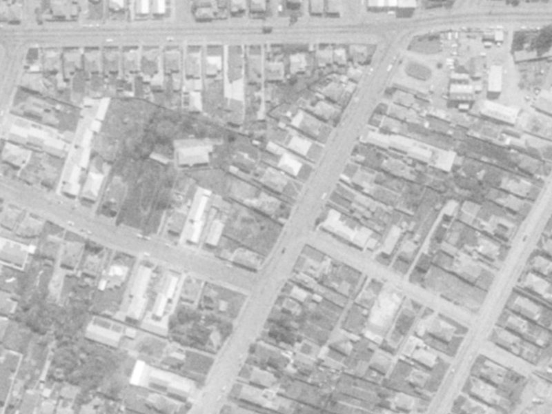 77A Mathesons Road from the air, 1975-1979