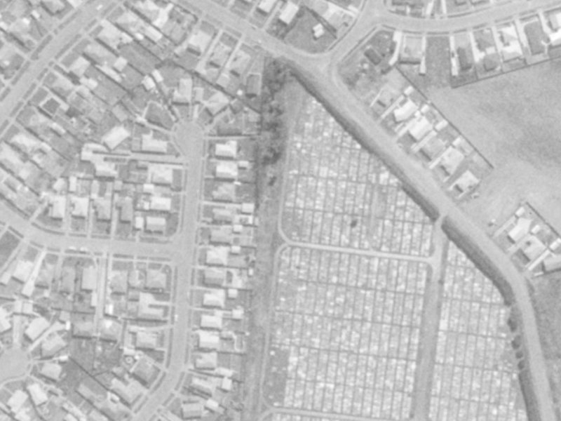 46 Damien Place from the air, 1975-1979