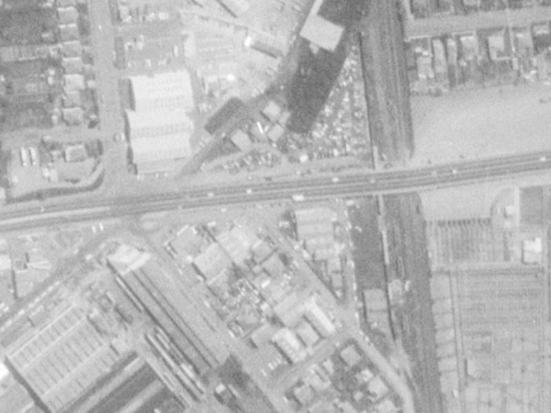 22 Tyne Street from the air, 1975-1979
