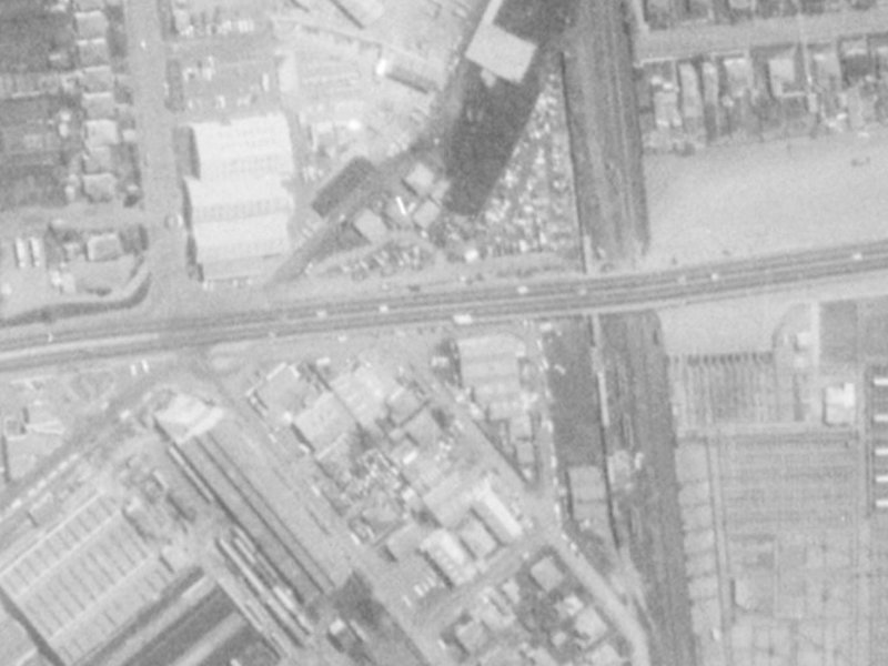 22B Tyne Street from the air, 1975-1979