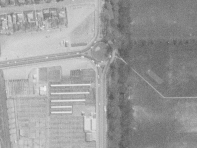 44 Deans Avenue from the air, 1975-1979